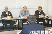 JA滋賀中央会と懇談する「国民の食糧と健康・農業を守る滋賀県連絡会」写真