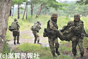 日米共同訓練・『第一線救護』写真
