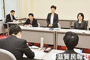 日本共産党滋賀県議団と滋賀県知事の政策協議写真