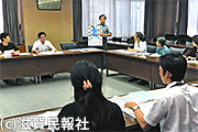 滋賀県反核平和連絡会自治体訪問写真