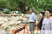 高島市の土石流による被害写真