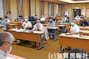 滋賀県に要望する「障害者の生活と権利を守る滋賀県連絡協議会」写真