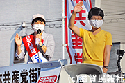 日本共産党街頭宣伝（大津）写真