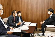 日本共産党がJA滋賀中央会訪問写真