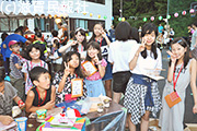 福島の子らを迎え取り組まれている「びわこ☆1・2・3キャンプ」での夏祭り写真