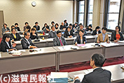 国民健康保険料（税）の引き上げ中止を要請する日本共産党滋賀県地方議員団写真